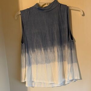 NWT: Sleeveless Blue and White Women's Top